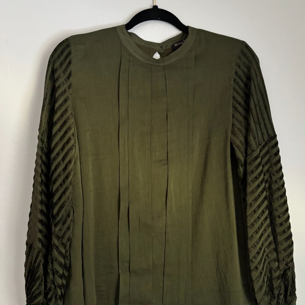 Massimo Dutti Olive Green Blouse